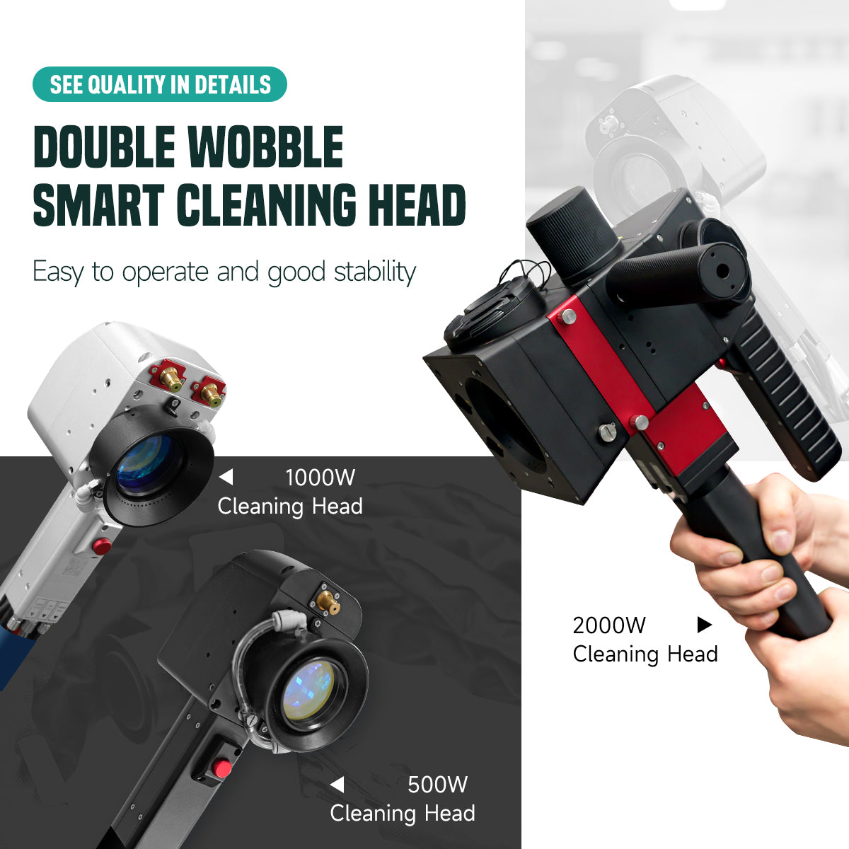 BPC Laser Cleaning Machine with Double Wobble Smart Cleaning Head