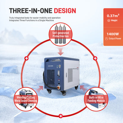 1400W Self-generates Protective Gas Laser Welding Machine Air-cooled Metal Laser Welder