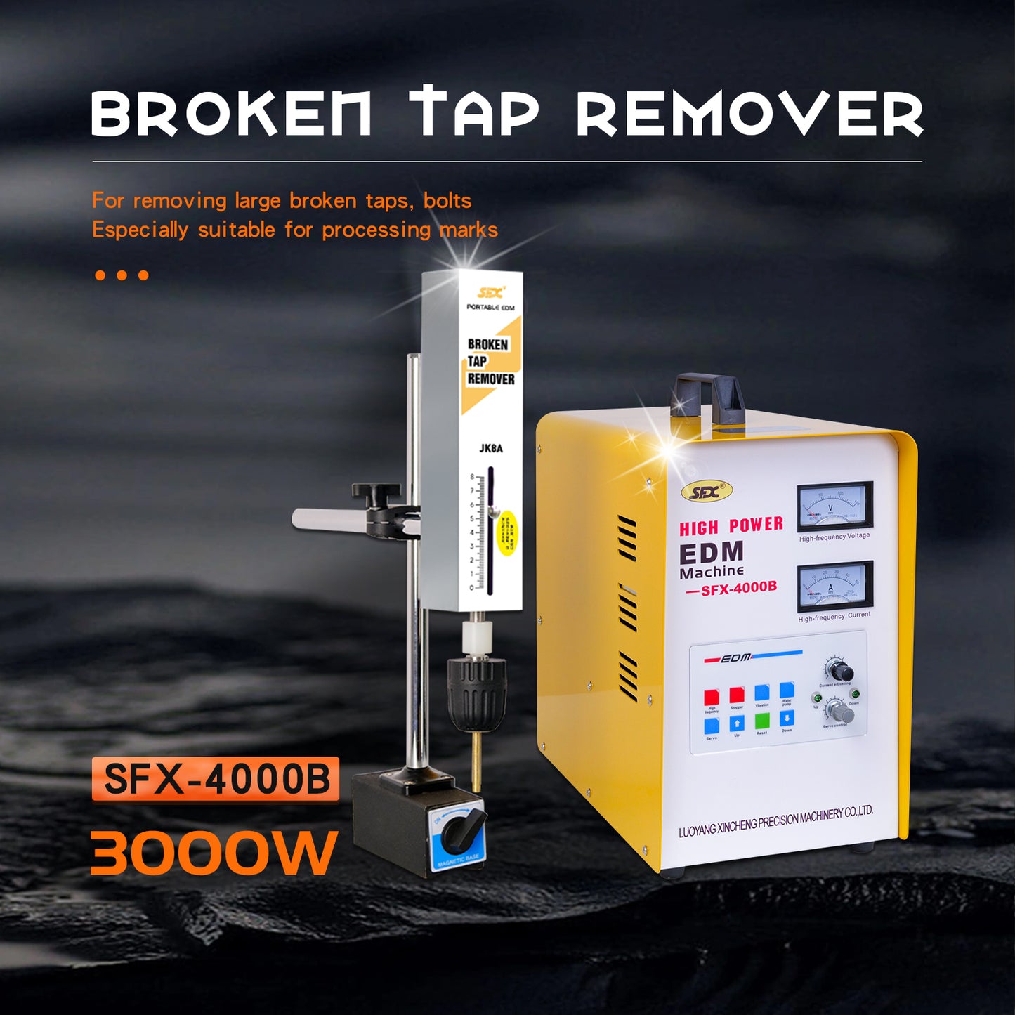 Clyertek 3000W SFX-4000B Portable EDM Broken Tap Remover M2-M36 EDM Spark Erosion Machine
