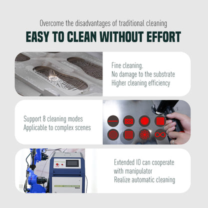 500W 1000W 2000W Pulse Laser Cleaning Machine High Efficiency Rust Paint Mold Cleaning Machine