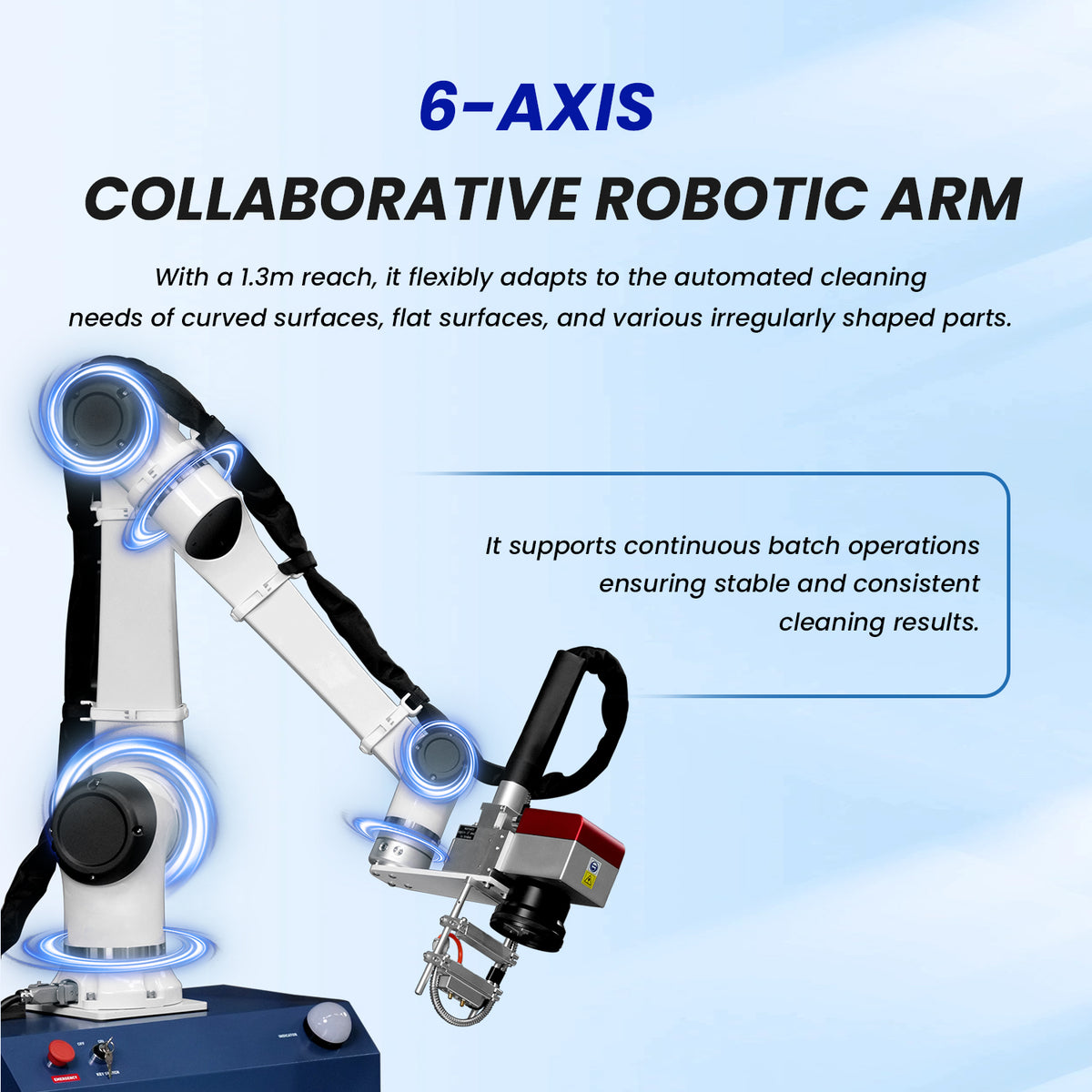 Clyertek 500W 6-Axis Robotic Laser Cleaning Machine Rust Paint Oxide Layer Remover