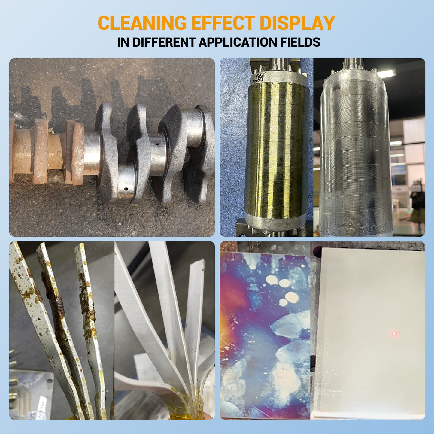 AGC Laser Cleaning Machine Cleaning Effect Display