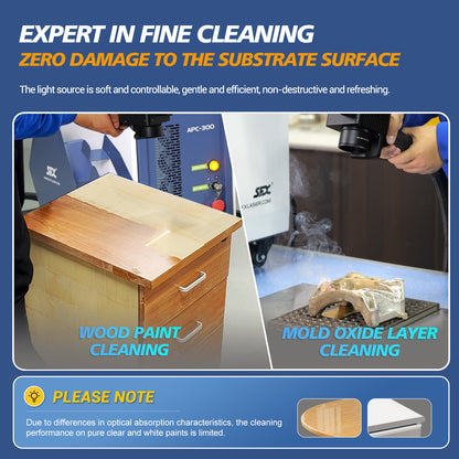 APC 300W 500W IoT Pulse Laser Cleaning Machine Portable Laser Metal Rust Remover Laser Wood Paint Cleaner