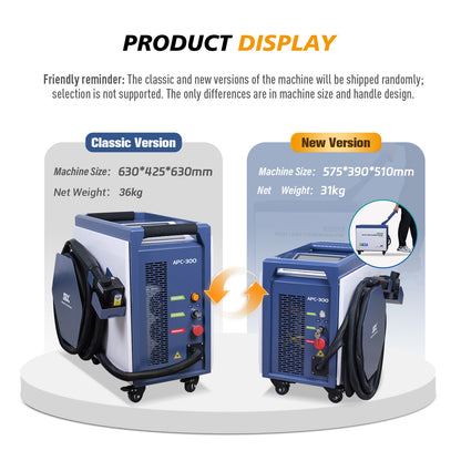 APC 300W 500W IoT Pulse Laser Cleaning Machine Portable Laser Metal Rust Remover Laser Wood Paint Cleaner