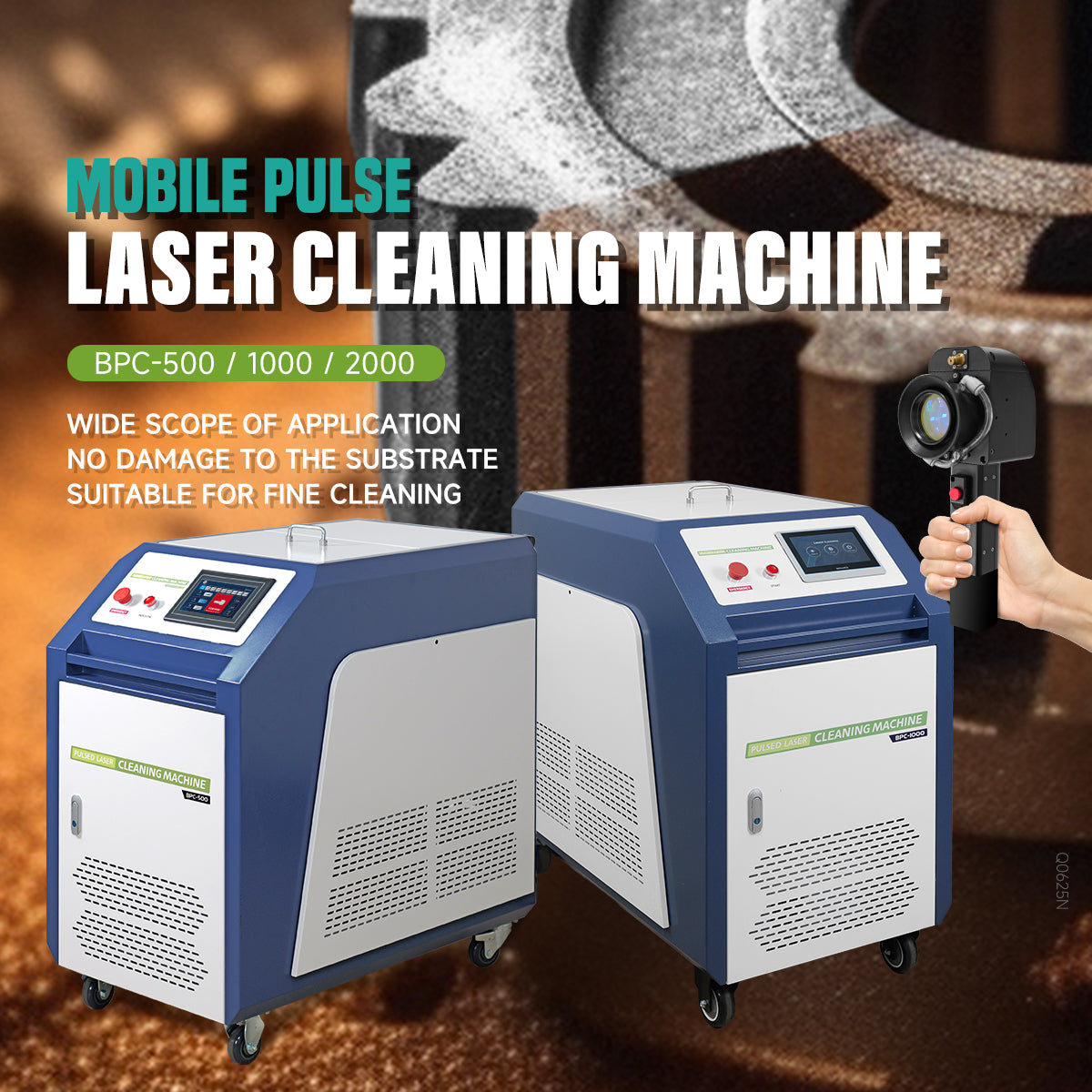 500W 1000W 2000W Pulse Laser Cleaning Machine High Efficiency Rust Paint Mold Cleaning Machine