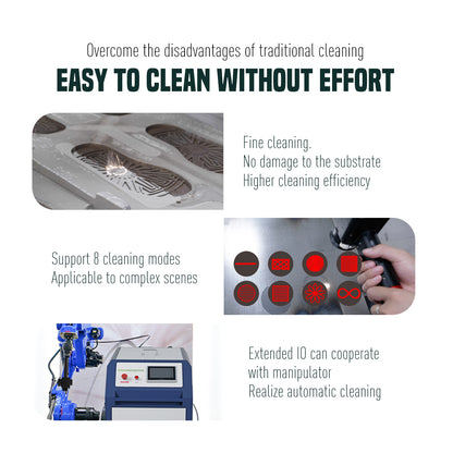 500W 1000W 2000W Pulse Laser Cleaning Machine High Efficiency Rust Paint Mold Cleaning Machine