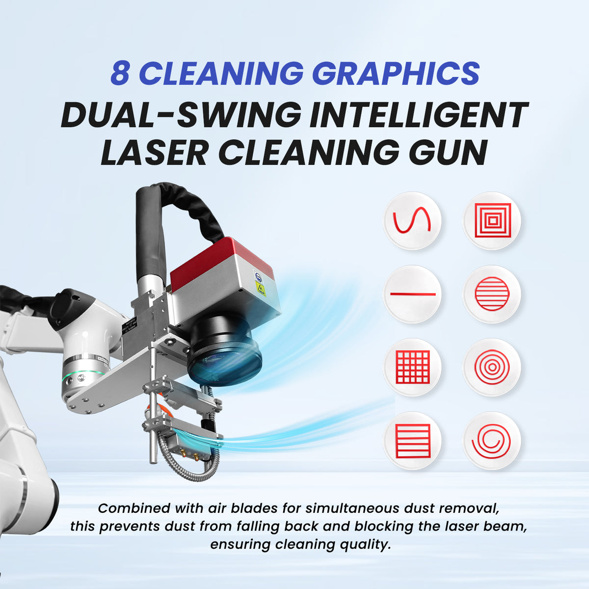 Clyertek 500W 6-Axis Robotic Laser Cleaning Machine Rust Paint Oxide Layer Remover