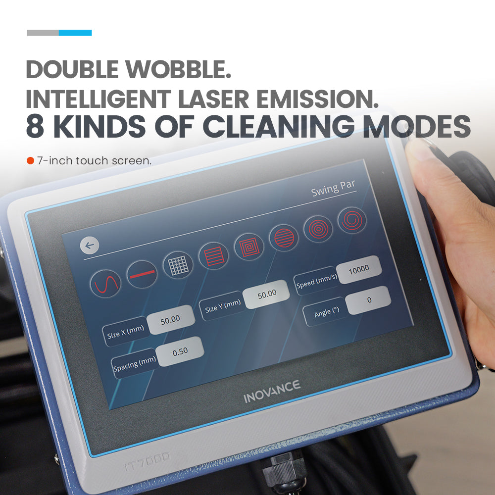 Clyertek 300W 500W Portable Laser Cleaning Machine Trolleycase Metal Rust Wood Paint Mold Cleaner