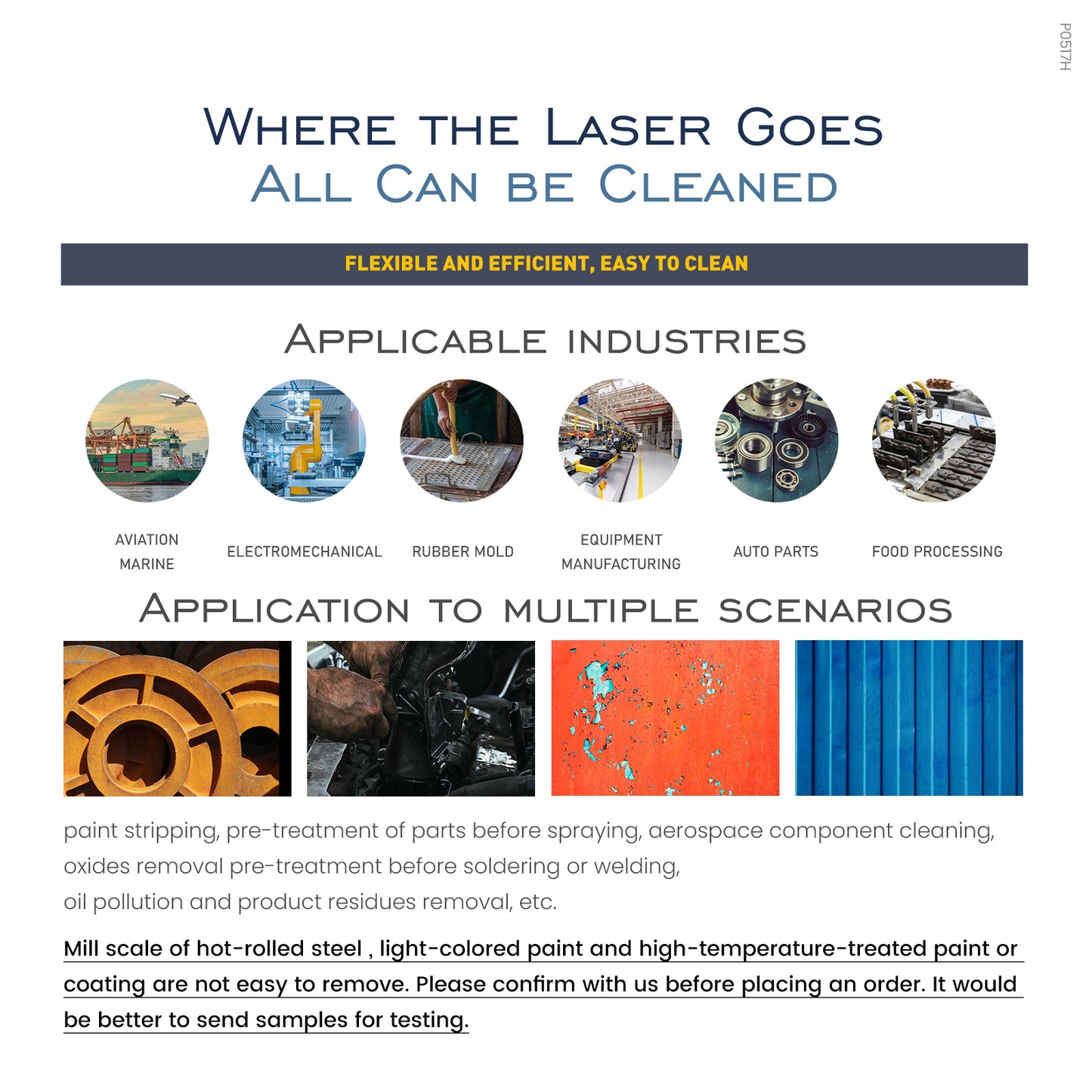 Double Wobble Laser Cleaning Machine Application
