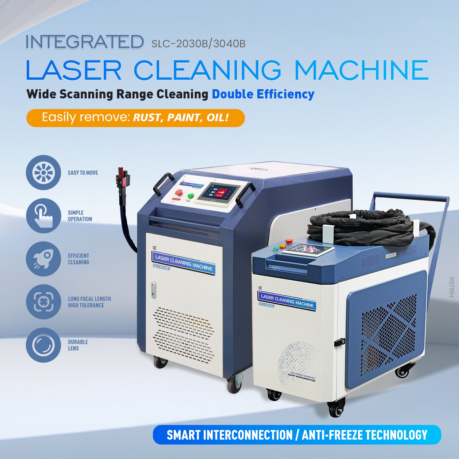 Double Wobble Laser Cleaning Machine