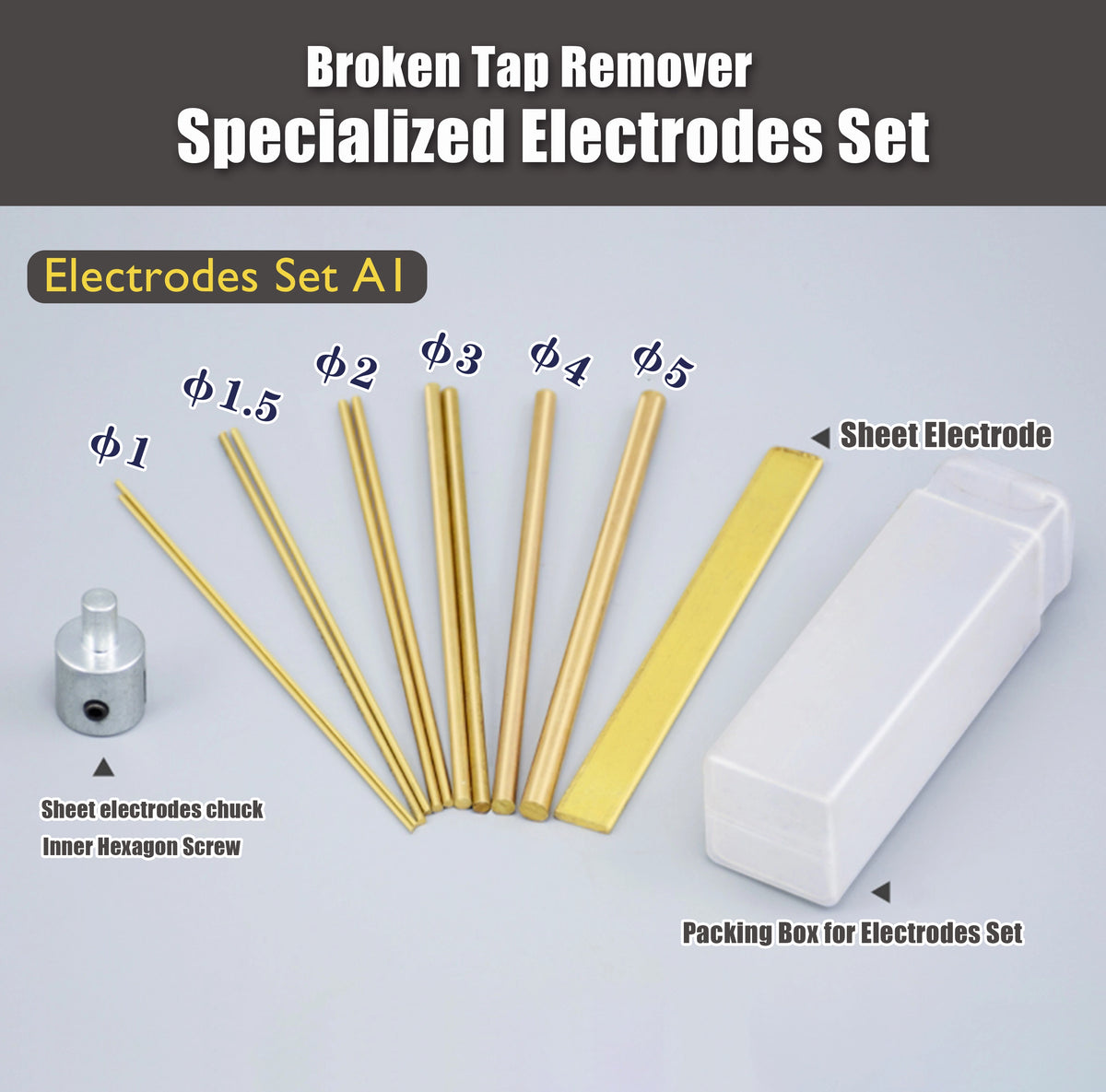 Electrode Set for Portable EDM Broken Tap Remover Machine