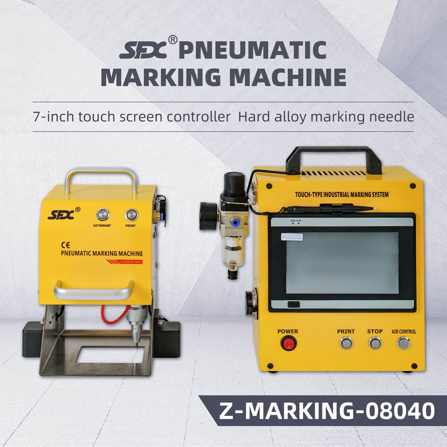 Clyertek Pneumatic Marking Machine Dot Peen Metal Engraver