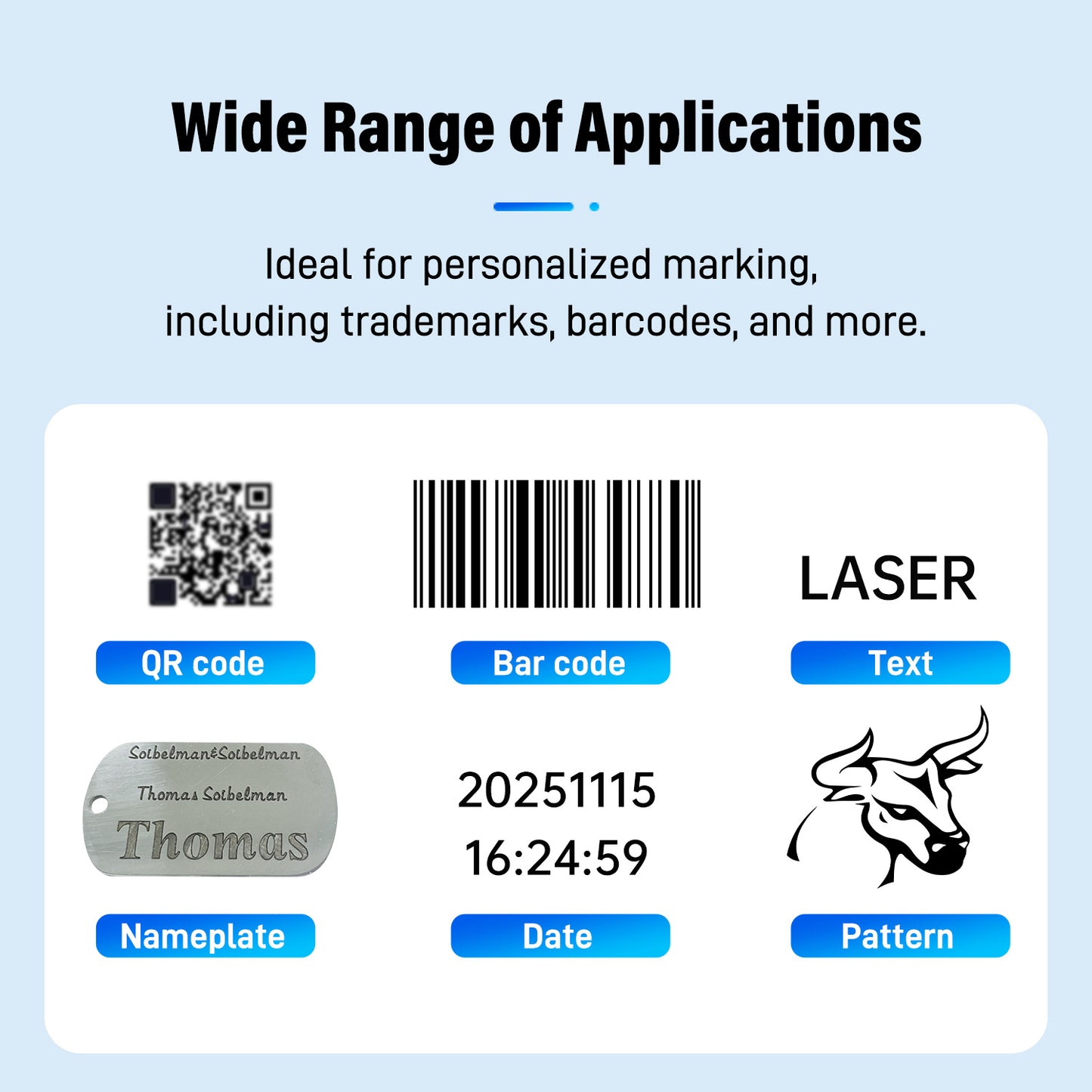 20W 30W 50W Pro Model Portable Laser Marking Machine Fiber with 100*100mm Marking Area