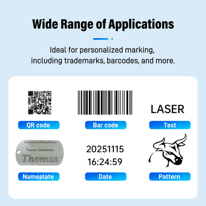 20W 30W 50W Pro Model Portable Laser Marking Machine Fiber with 100*100mm Marking Area
