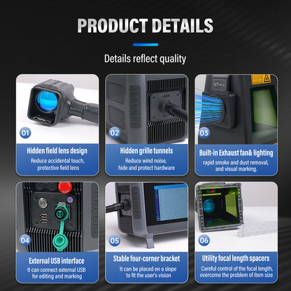 20W 30W 50W Pro Model Portable Laser Marking Machine Fiber with 100*100mm Marking Area
