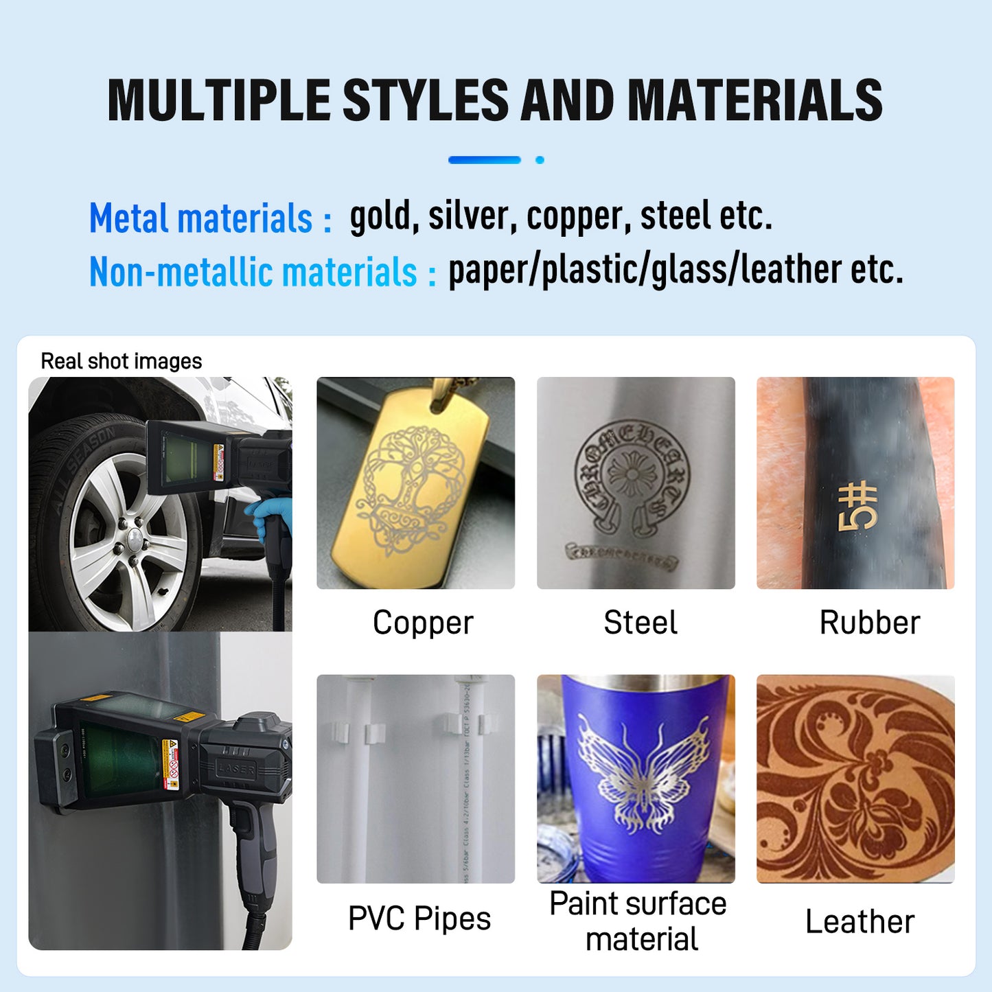 20W 30W 50W Pro Model Portable Laser Marking Machine Fiber with 100*100mm Marking Area