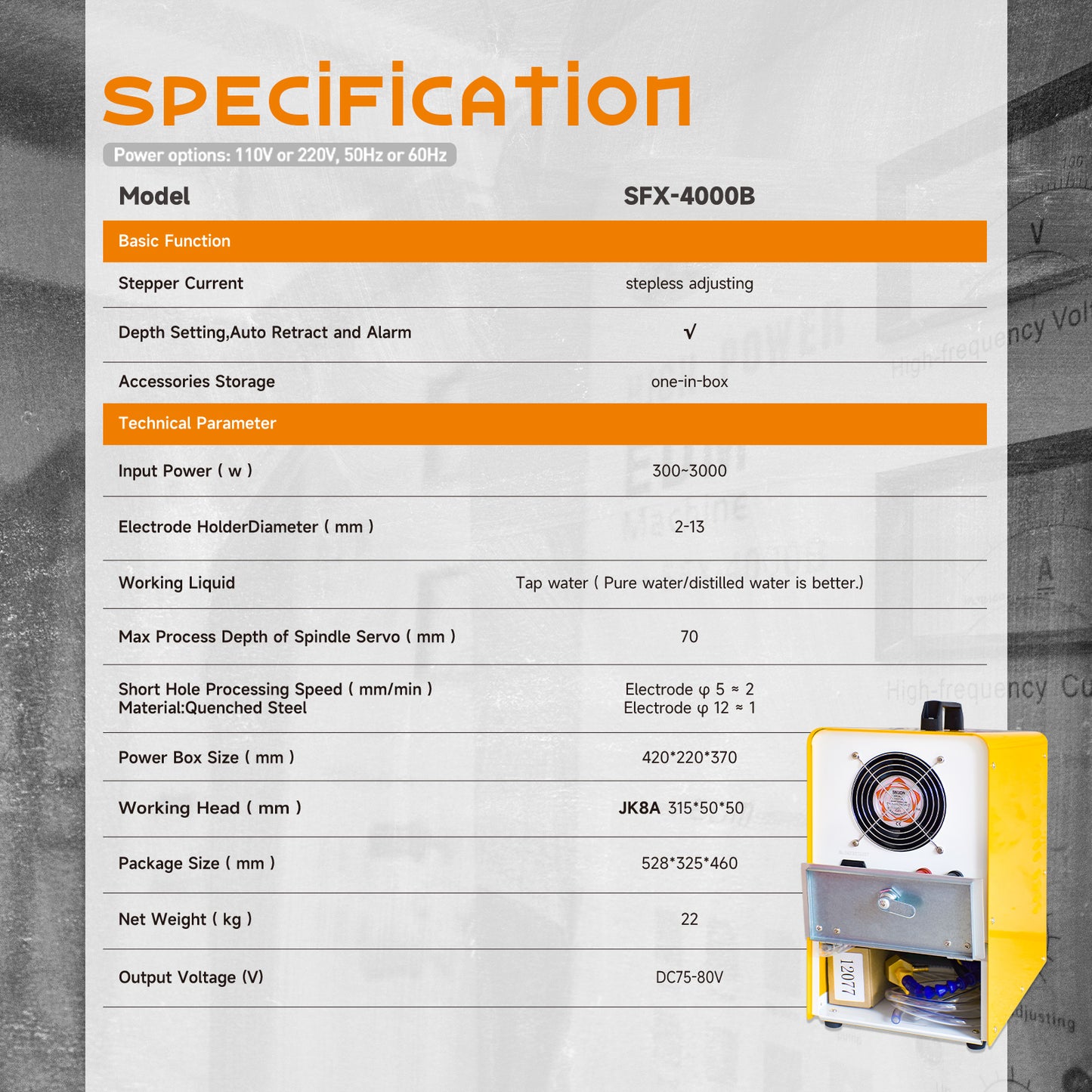 Clyertek 3000W SFX-4000B Portable EDM Broken Tap Remover M2-M36 EDM Spark Erosion Machine