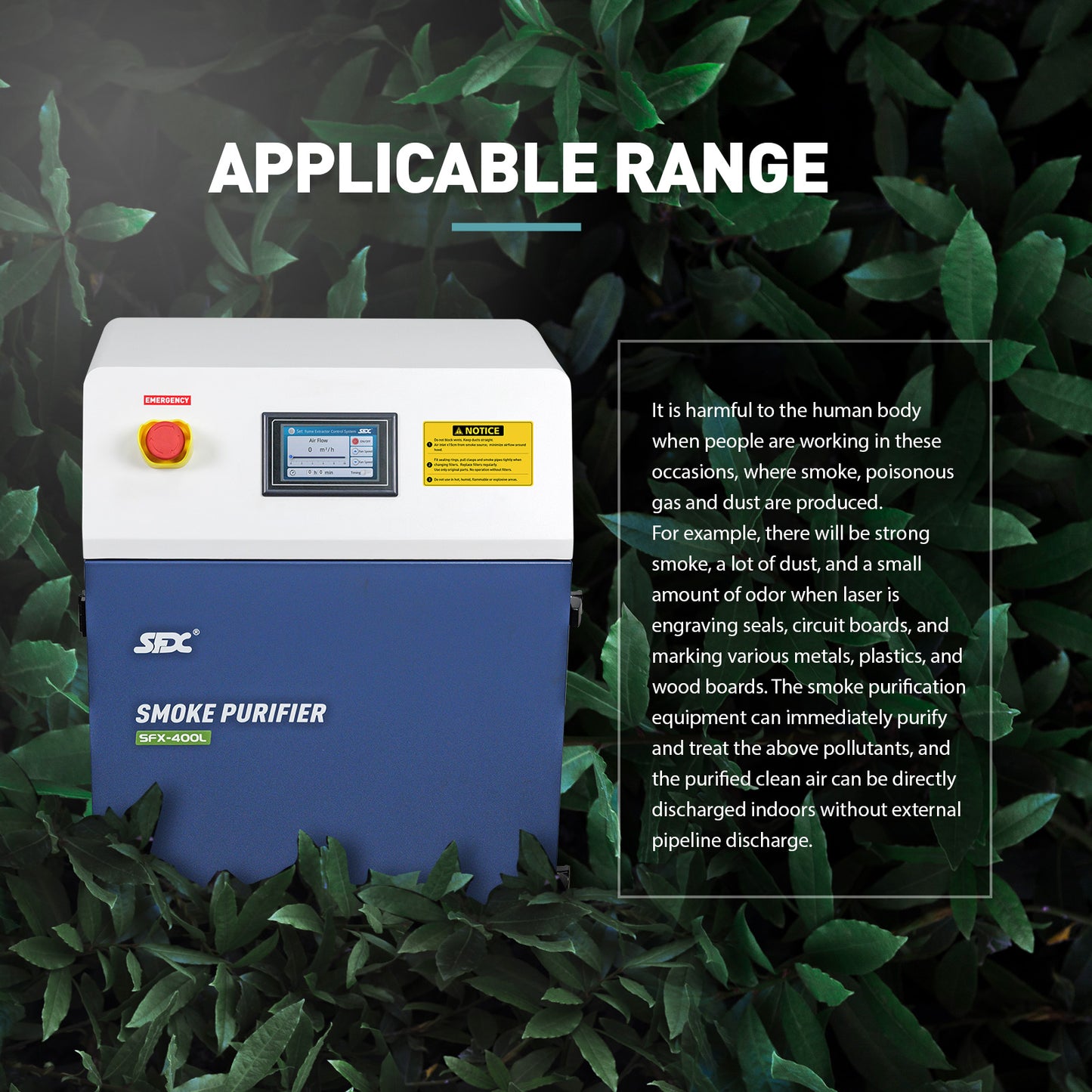 Clyertek Smoke Purifier Laser Cleaning Machine Fume Extractor