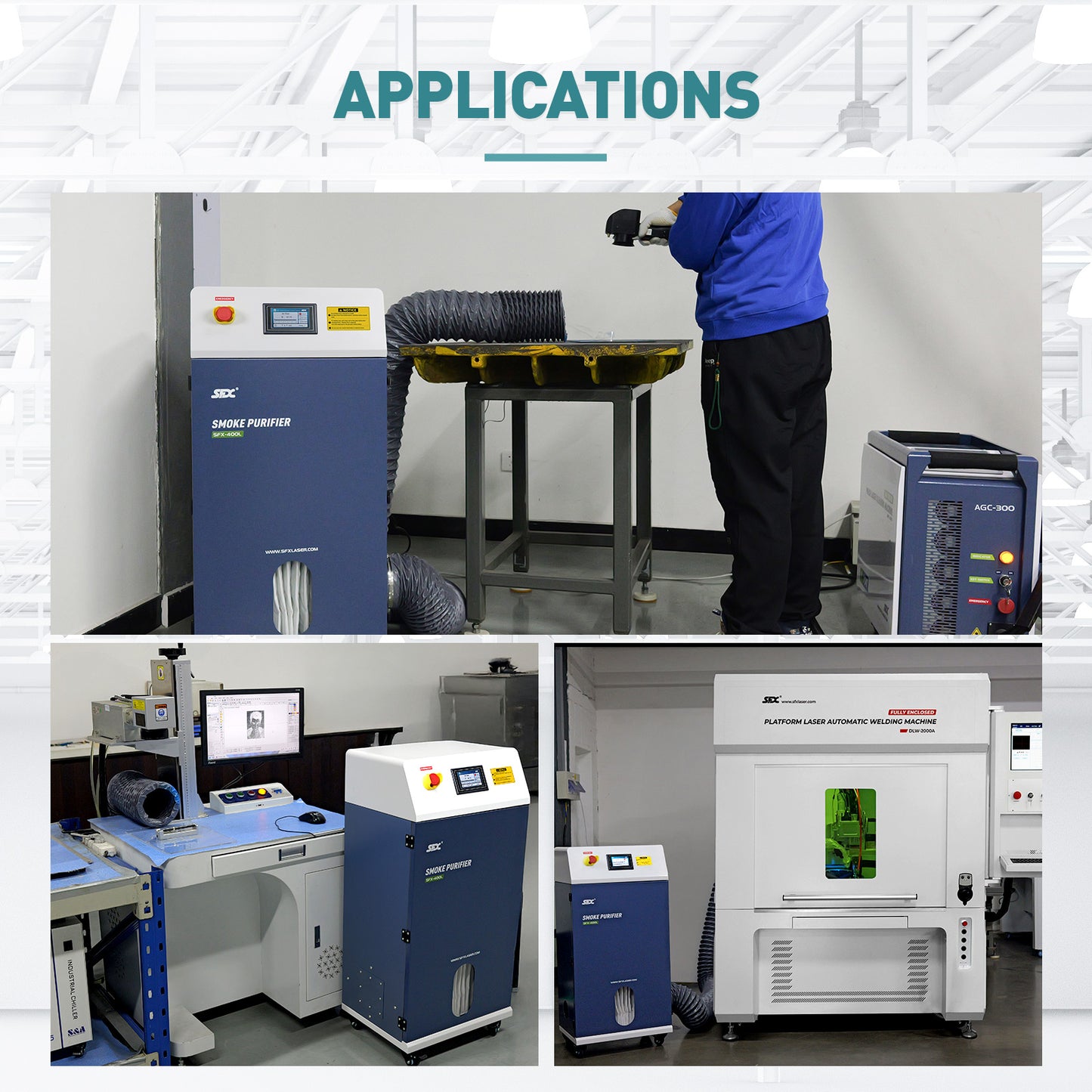 Clyertek Smoke Purifier Laser Cleaning Machine Fume Extractor