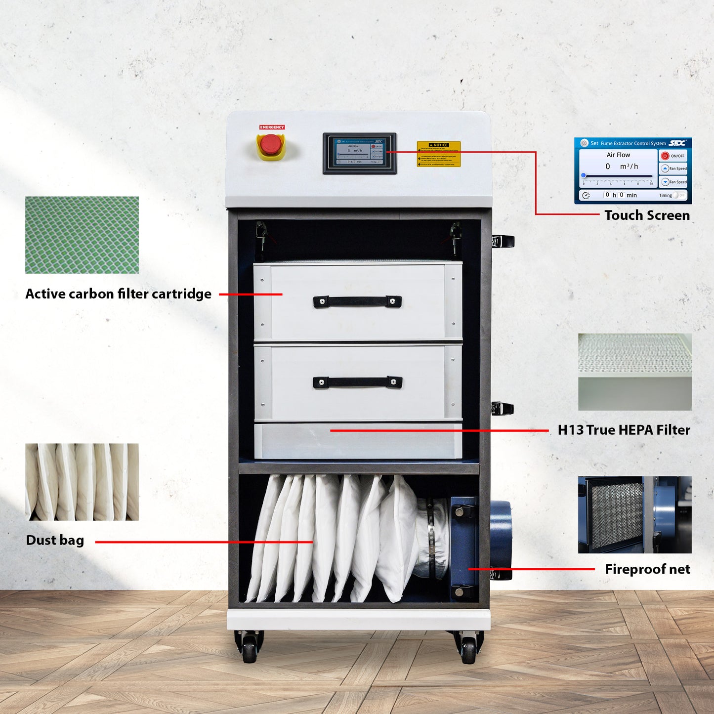 Clyertek Smoke Purifier Laser Cleaning Machine Fume Extractor