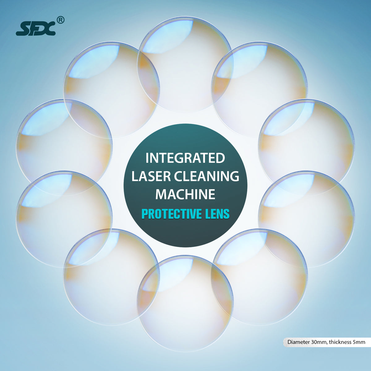 SLC 1500W 2000W 3000W ALC-1500 Continuous Laser Cleaning Machine Protective Lens