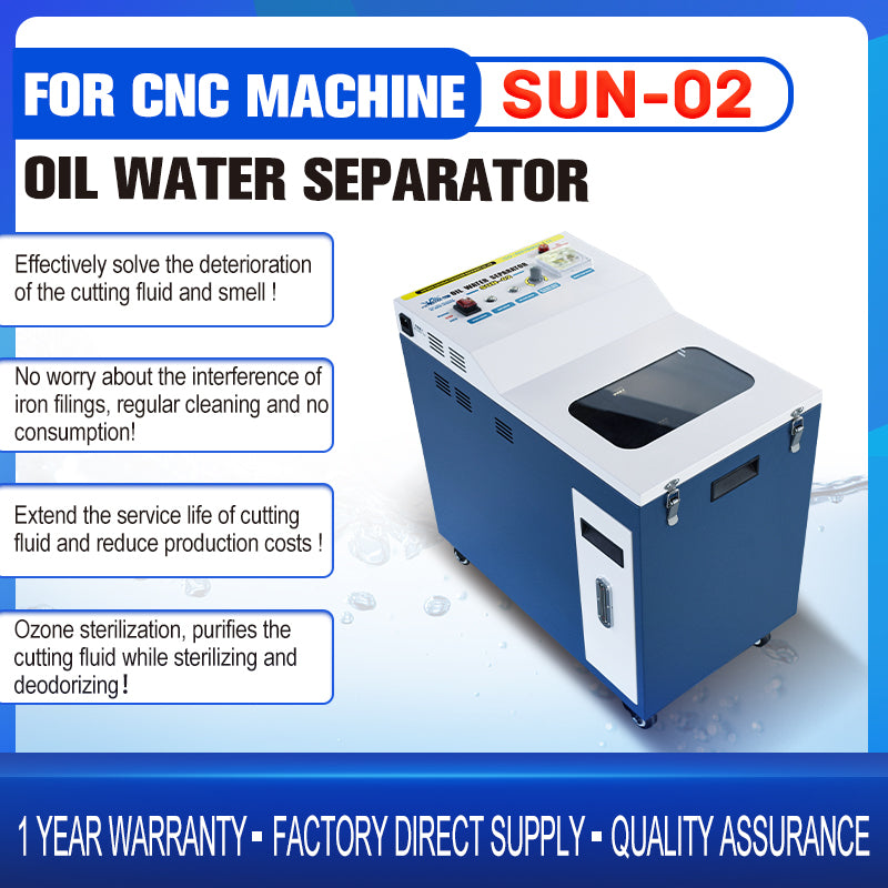 SUN-02 CNC Coolant Oil Separator Cutting Fluid Purification Machine Oil Skimmer