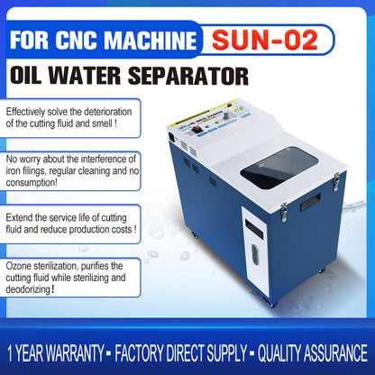 SUN-02 CNC Coolant Oil Separator Cutting Fluid Purification Machine Oil Skimmer