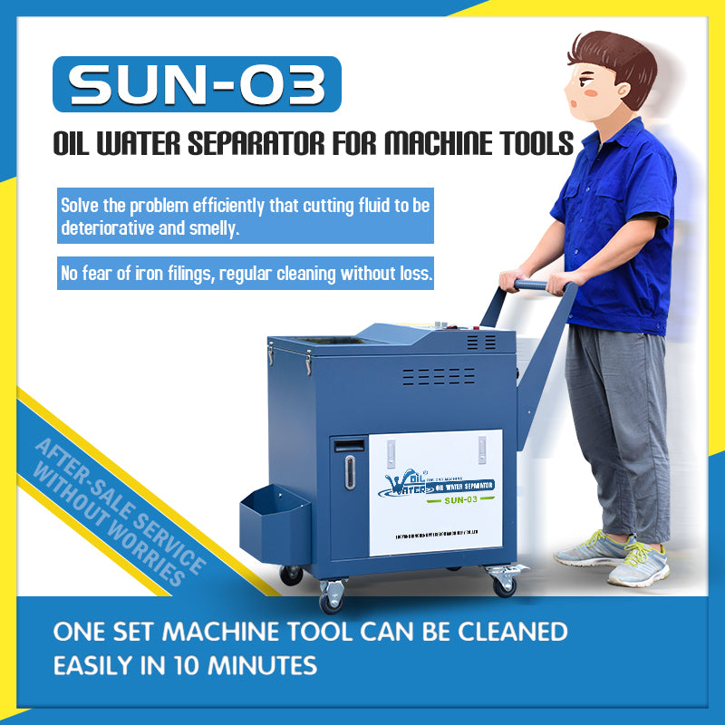 SUN-03 CNC Coolant Oil Separator High Flow Coolant Floating Oil Skimmer