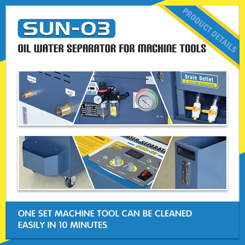 SUN-03 CNC Coolant Oil Separator High Flow Coolant Floating Oil Skimmer