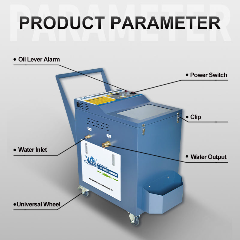 SUN-03 CNC Coolant Oil Separator High Flow Coolant Floating Oil Skimmer