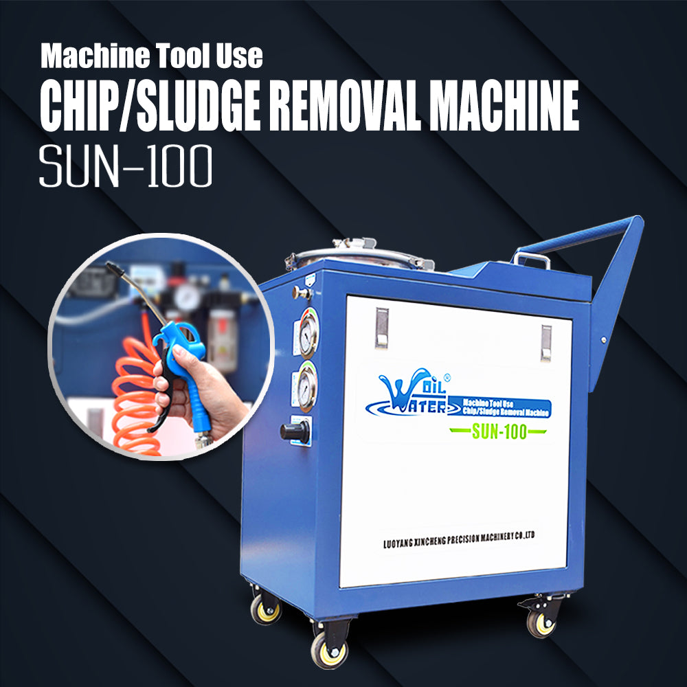 SUN-100 CNC Coolant Tank Cleaning Machine for Chip and Sludge Removal