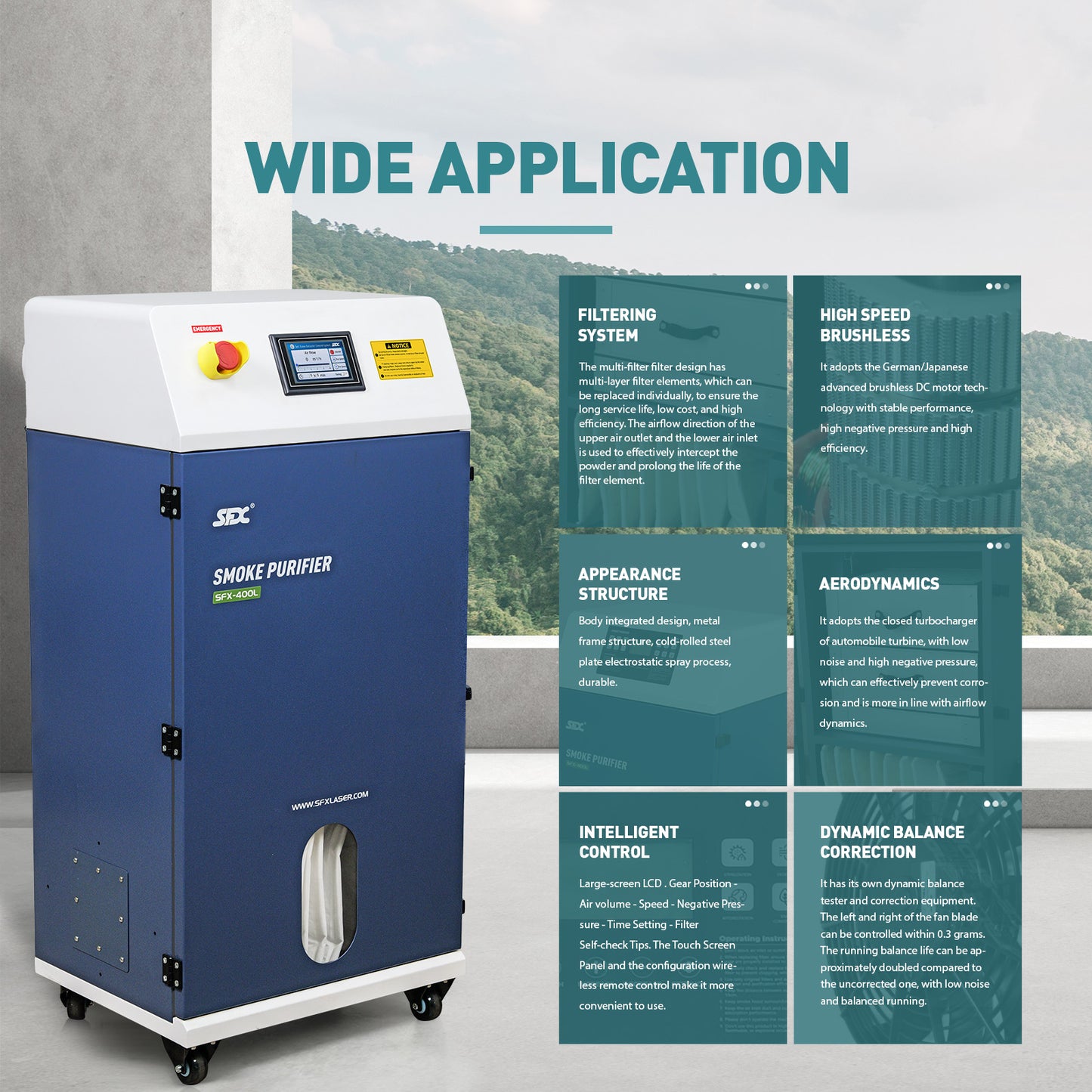 Clyertek Smoke Purifier Laser Cleaning Machine Fume Extractor